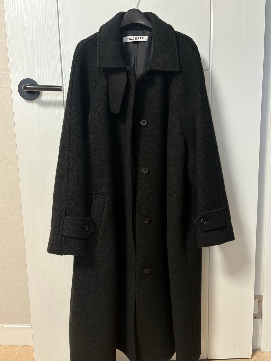 엔조블루스 발마칸 롱코트 블랙 상품이미지8