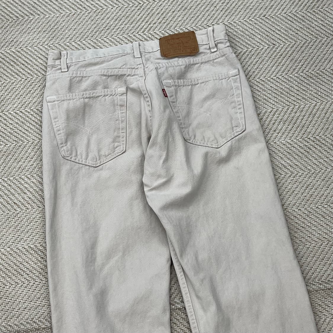 Usa리바이스 505 화이트 데님팬츠 r2417 상품이미지4
