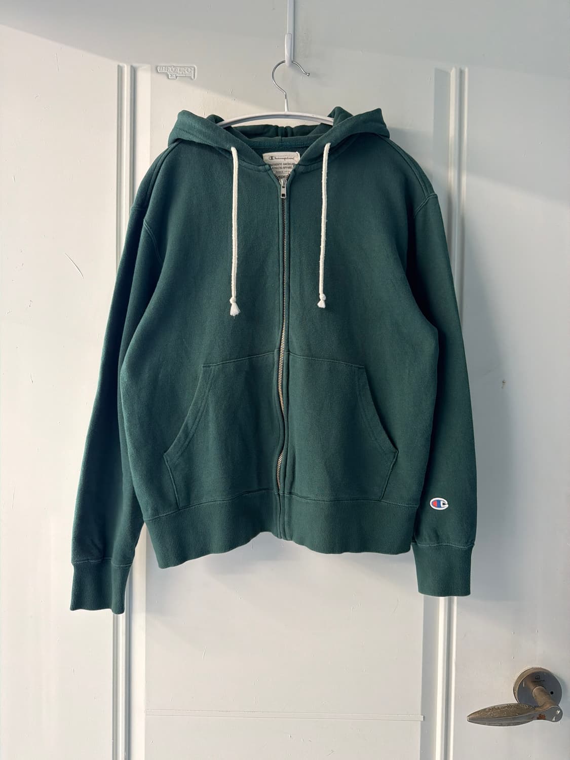 일본빈티지 챔피온 헌터그린 후드집업  상품이미지6