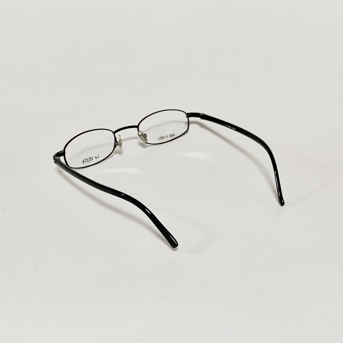 932 데드스탁 블랙 오벌 슬림 직사각 초경량 빈티지안경 픽키 상품이미지5