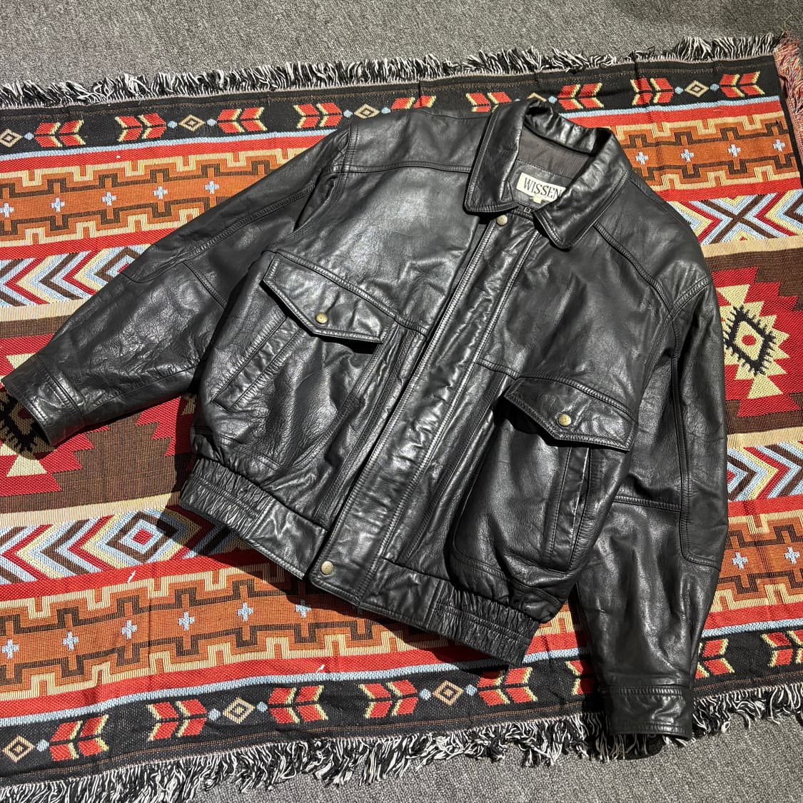 빈티지 양가죽 봄버 레더자켓 상품이미지1