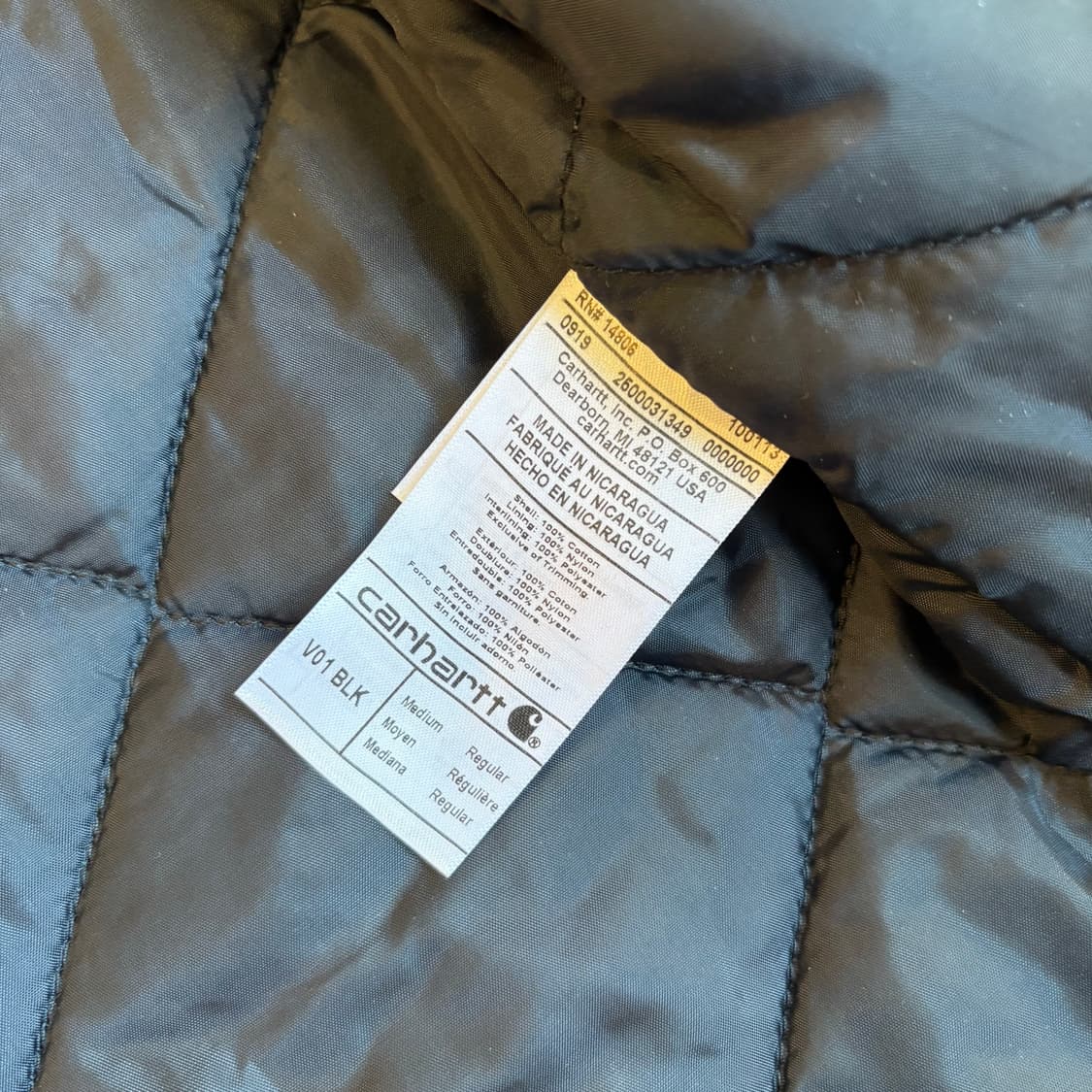 칼하트 V01 블랙 퀼티드 베스트 상품이미지8