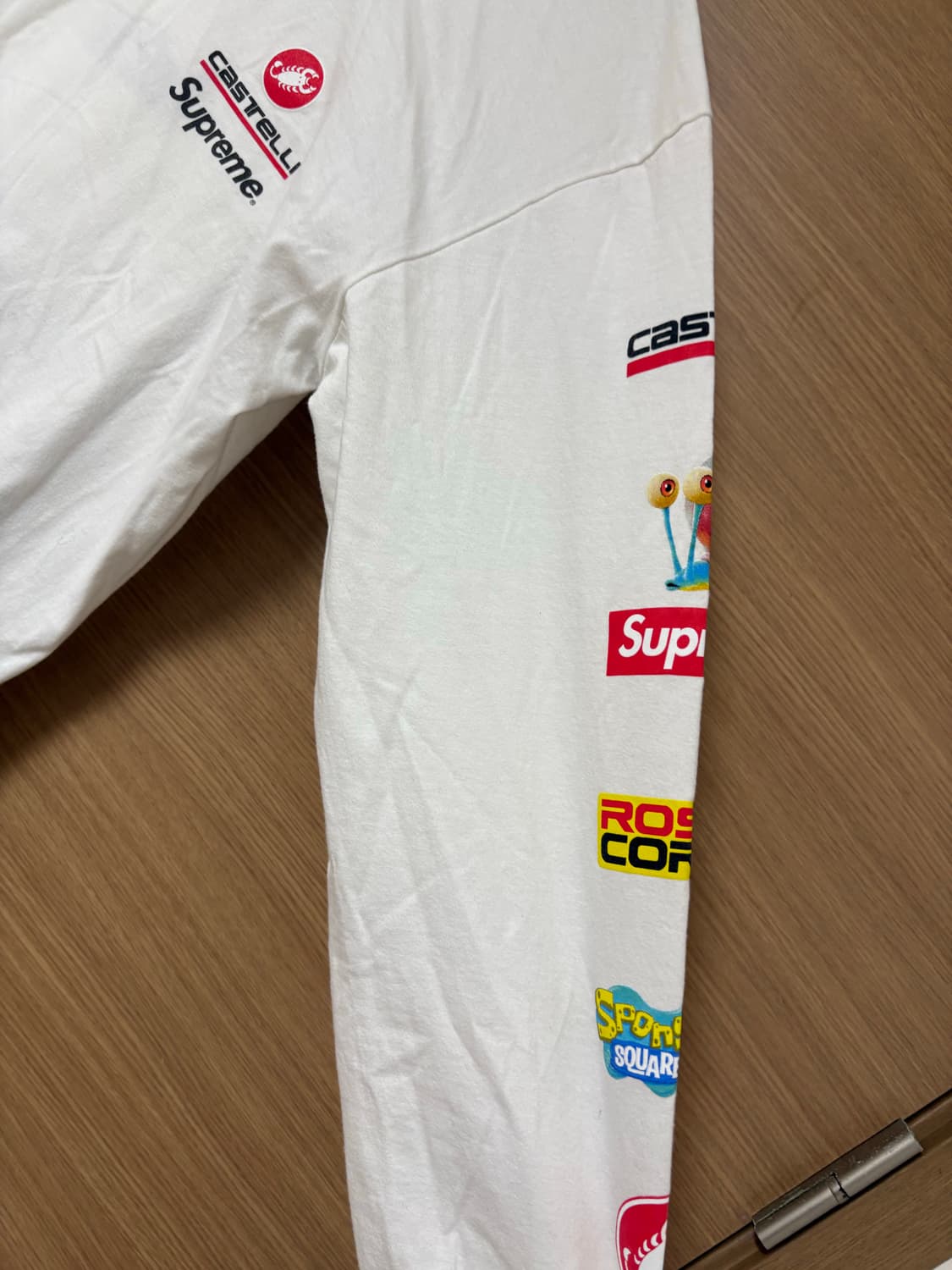 슈프림 스폰지밥 흰색 롱슬리브 L 상품이미지4