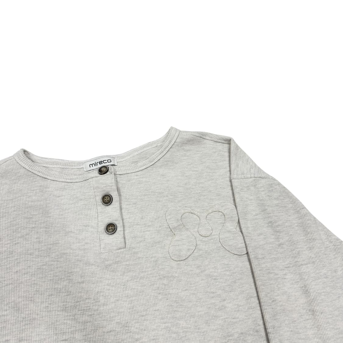 미레코 심볼 피그먼트 와플 긴팔티 상품이미지2