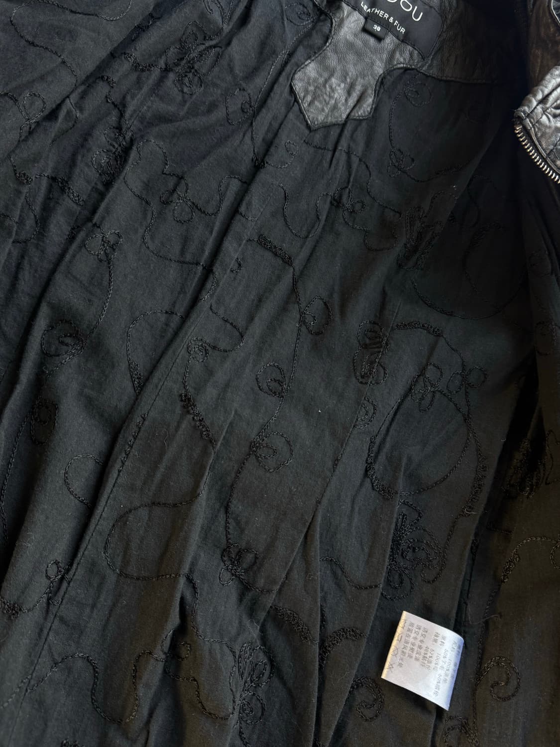 sheepskin high-neck leather jacket 상품이미지6