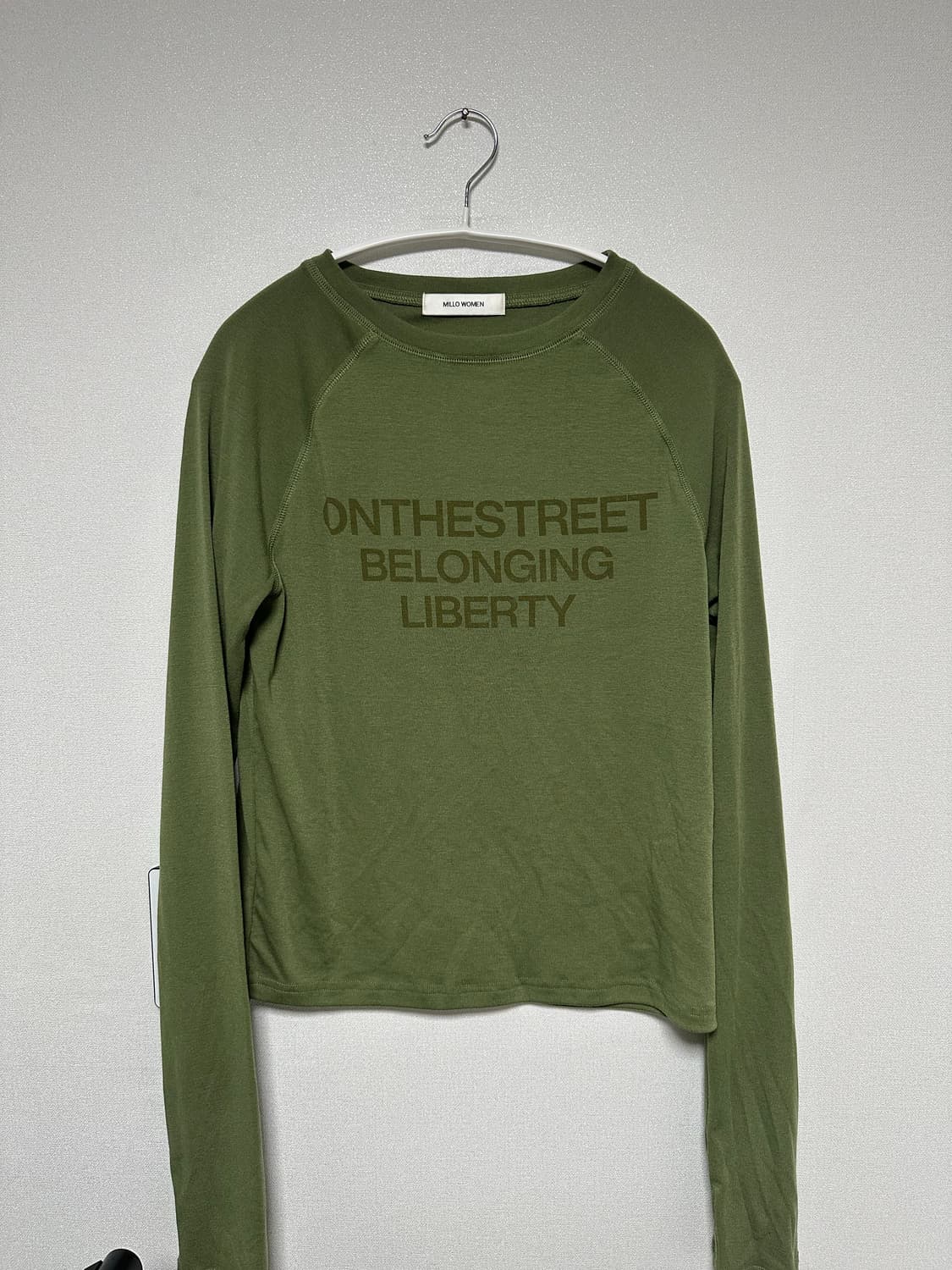 밀로우먼 홀 래글런 티셔츠 상품이미지2