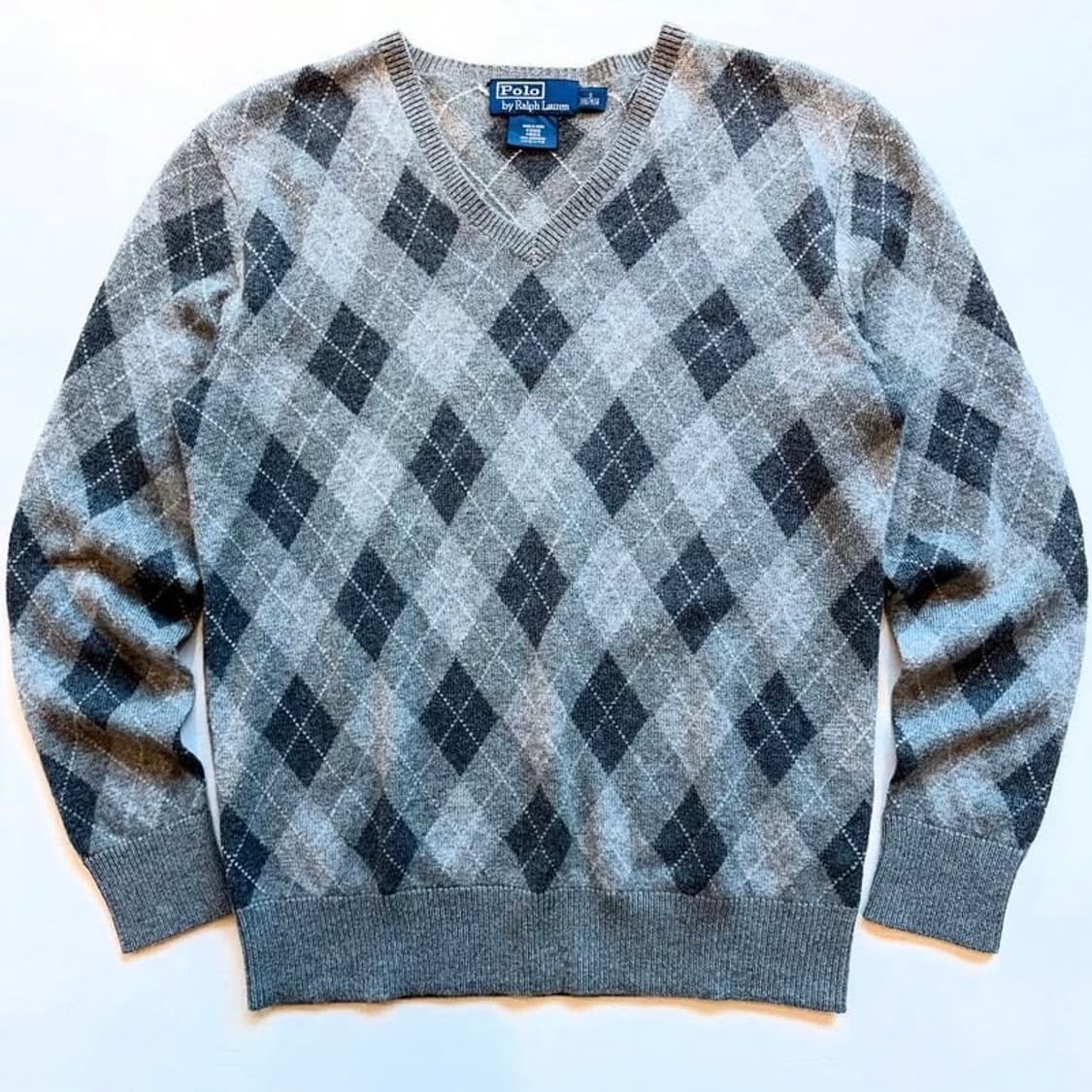 폴로랄프로렌 캐시미어 아가일 스웨터 상품이미지1