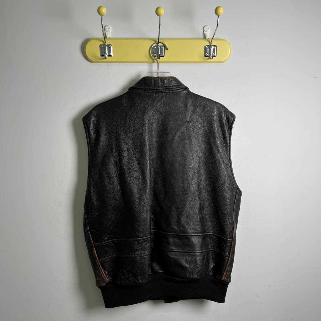 Avirex 아비렉스 B-9 레더 베스트 L 상품이미지2