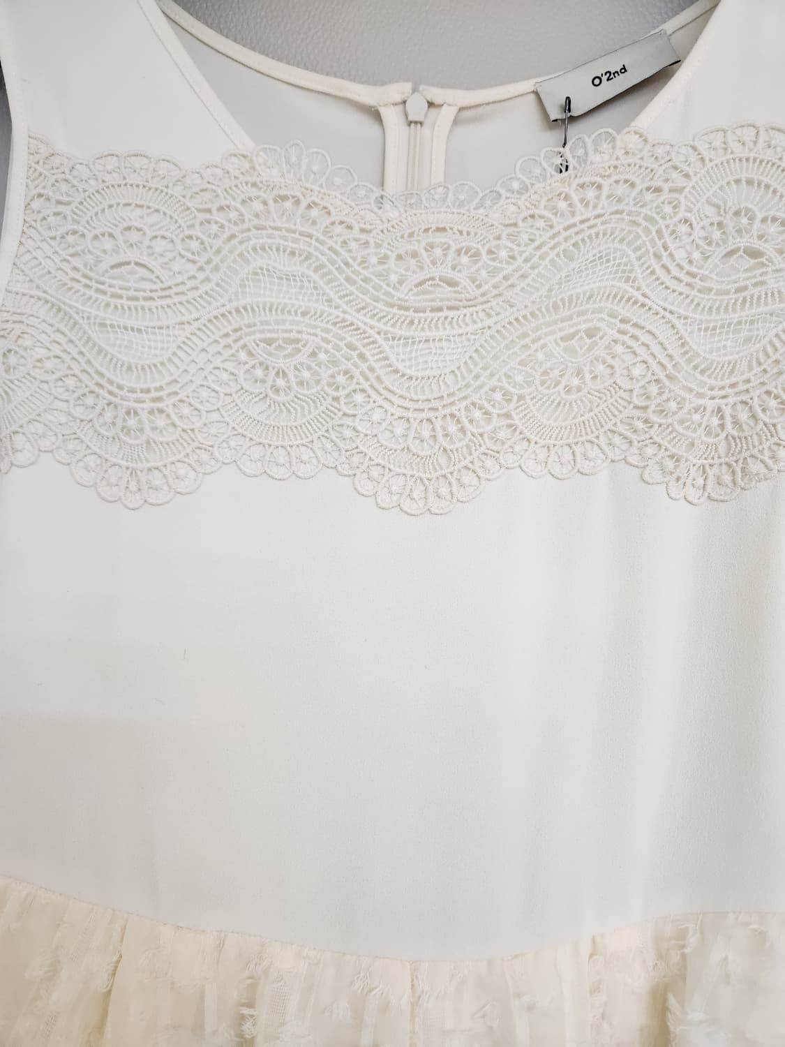 오즈세컨 슬리브리스 프린지 티어드 원피스 44~55사이즈 상품이미지6