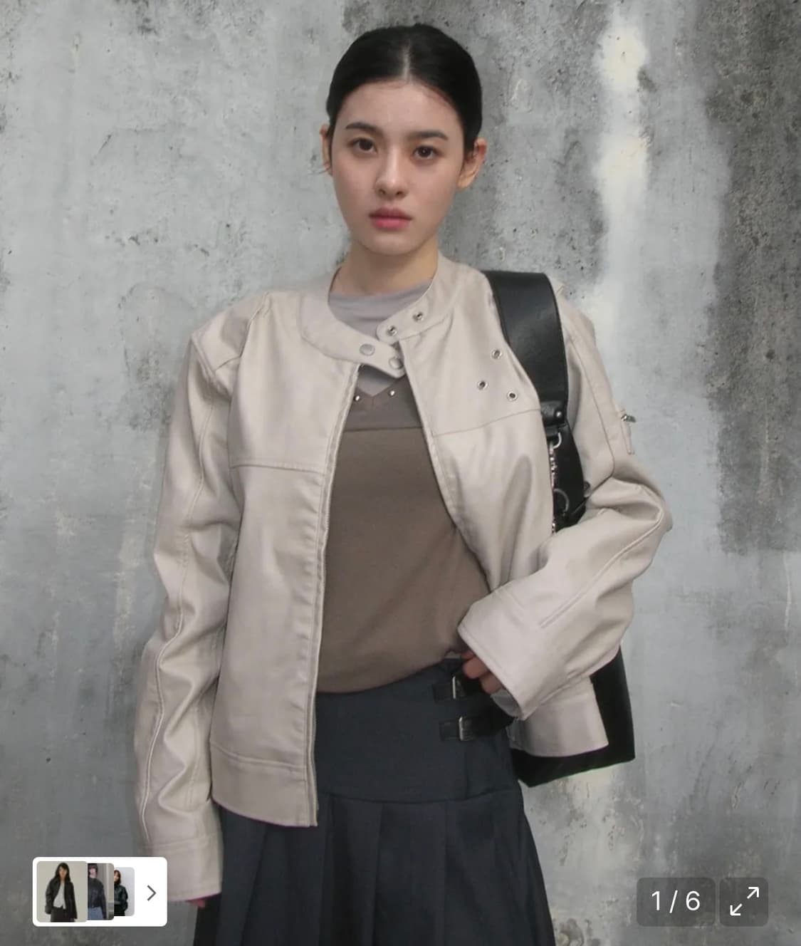 플레이스 스튜디오 레더 자켓 블랙 상품이미지2