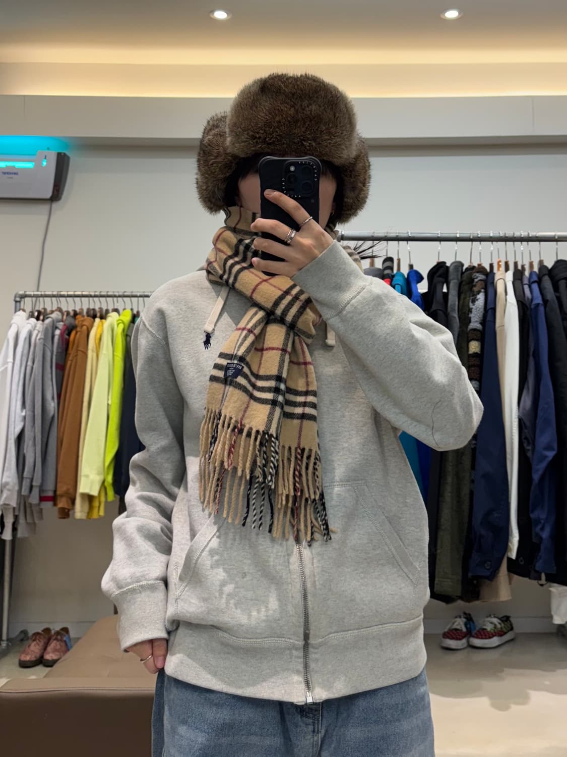 버버리 울 체크 머플러 상품이미지7