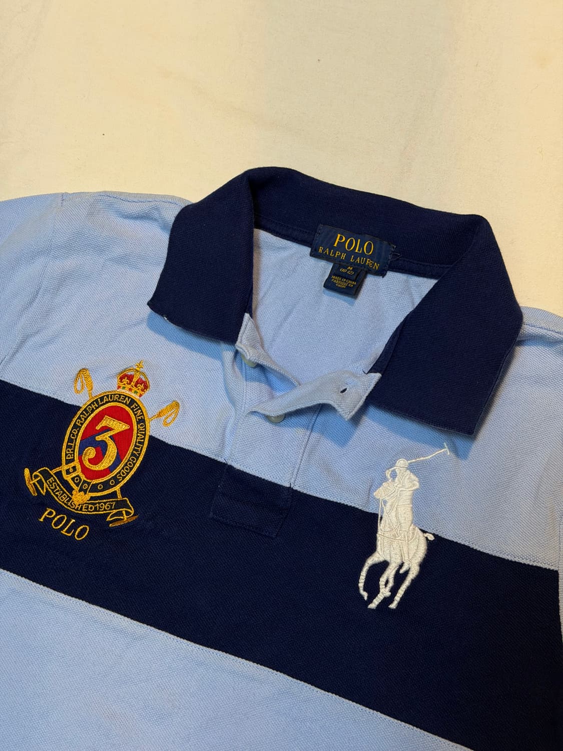 폴로 랄프로렌 빅포니 치프키프 금장 카라티 스카이블루 상품이미지2