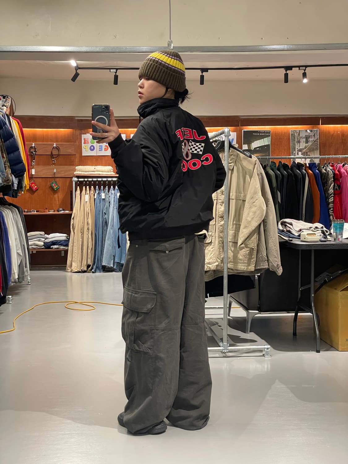 빈티지 레이싱 봄버 자켓   상품이미지4