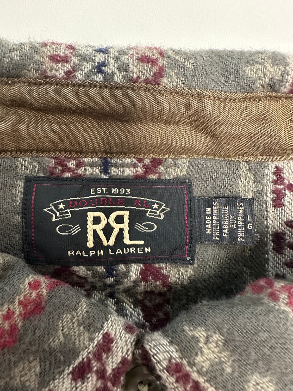 새상품)rrl 페어아일 자카드 워크셔츠 L 상품이미지4