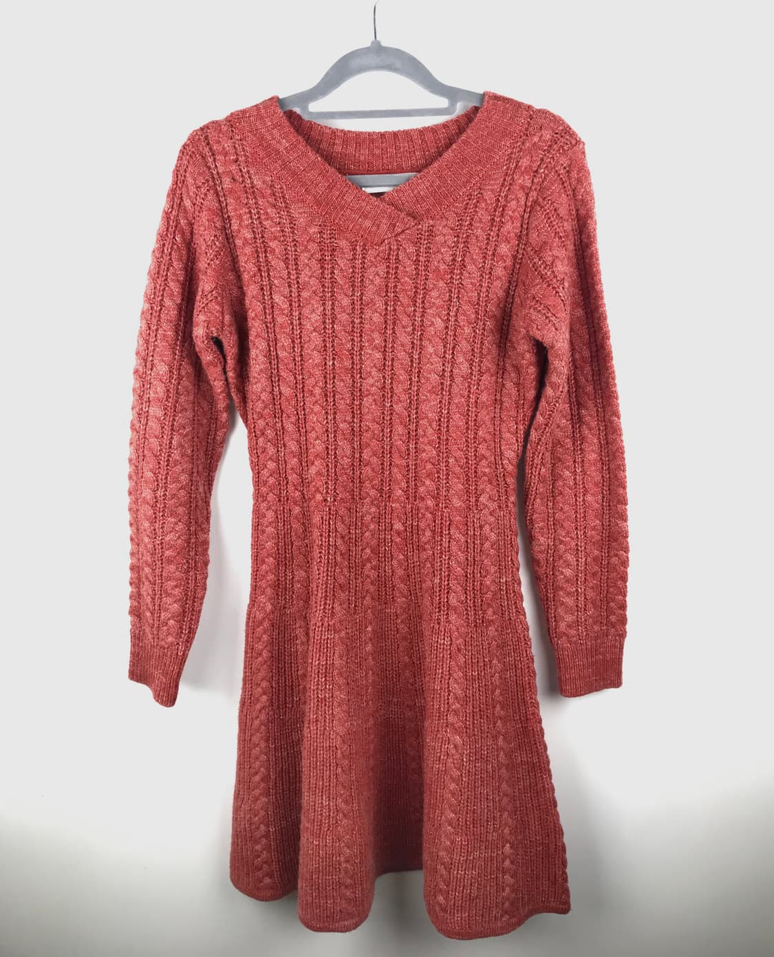 모리걸 하구미 케이블 울혼방 니트원피스 아오이유우 미사깔 히피에스닉빈티지 상품이미지6