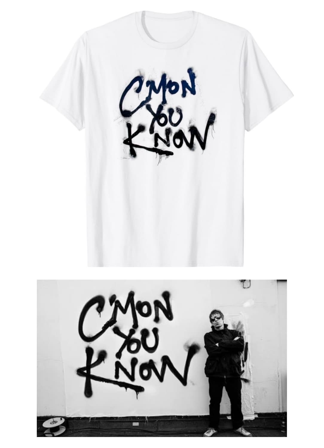 리암갤러거 공식 C’Mon You Know 밴드 투어 티셔츠 상품이미지1