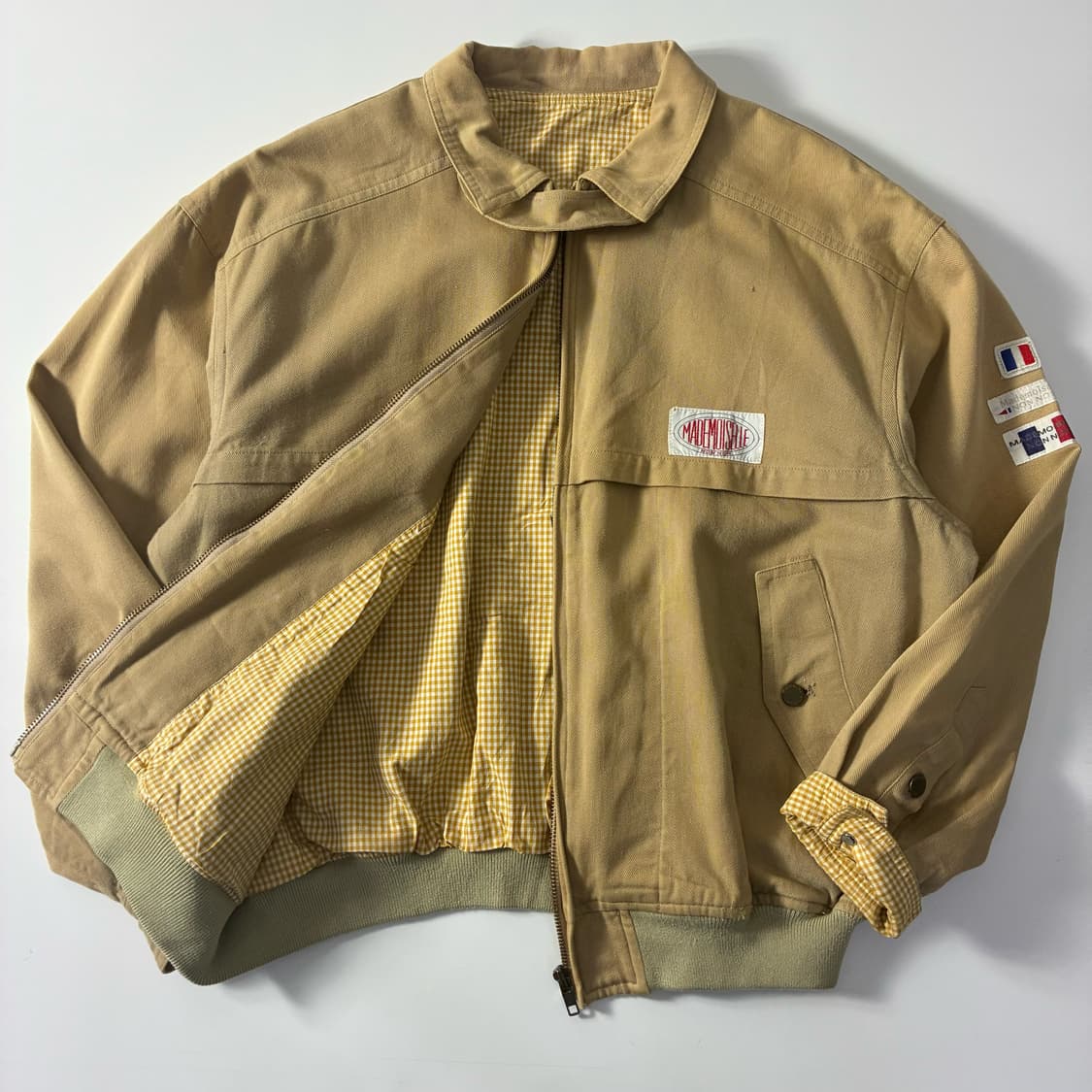 Japanese Vintage  마드무아젤 베이지 워크 봄버자켓   상품이미지1