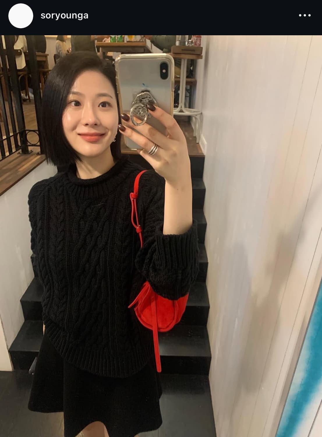 자라 스웨이드 볼링백 레드 상품이미지6