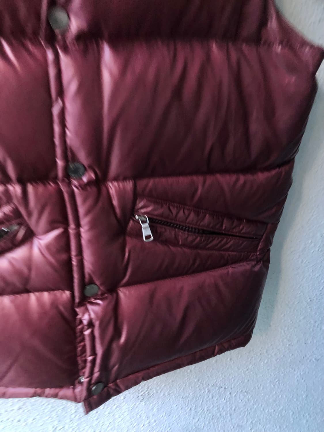 와인색 패딩 조끼 상품이미지2