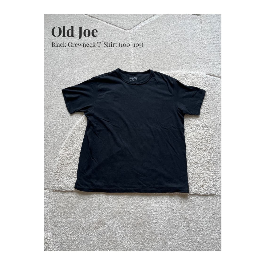 Old Joe 블랙 크루넥 반팔 티셔츠 (100-105) 상품이미지1