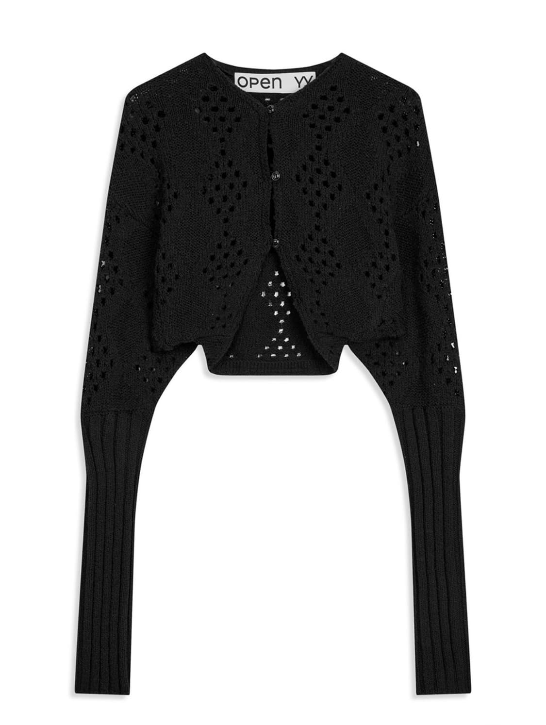 오픈와이와이 아가일 포인텔 니트 볼레로 openyy 가디건 상품이미지2