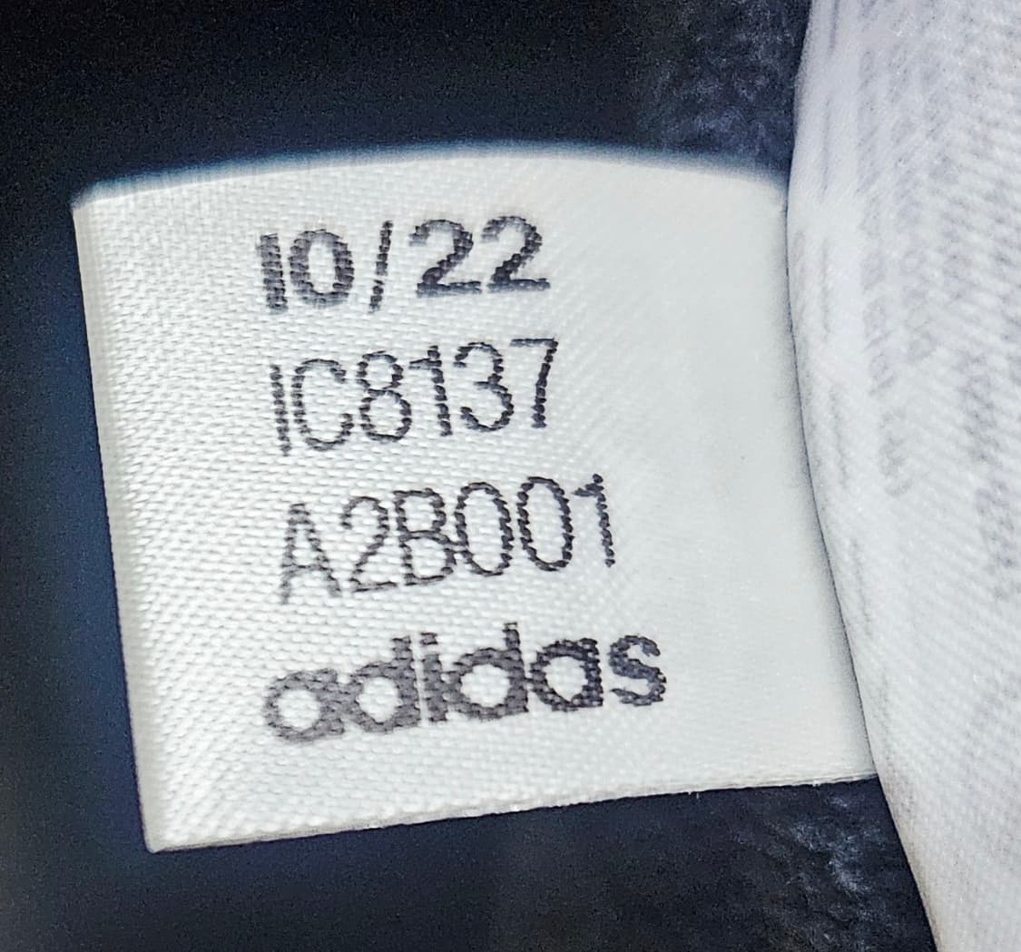 (85~90)XS☆초희귀☆아디다스 파이어버드 크롭오버핏백자수[검흰]후드티 상품이미지4