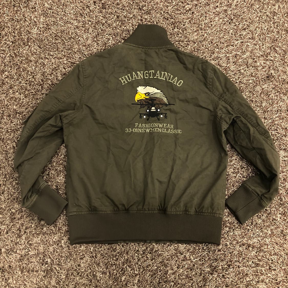 빈티지 이글 패치 항공 밀리터리 블루종 자켓 상품이미지5