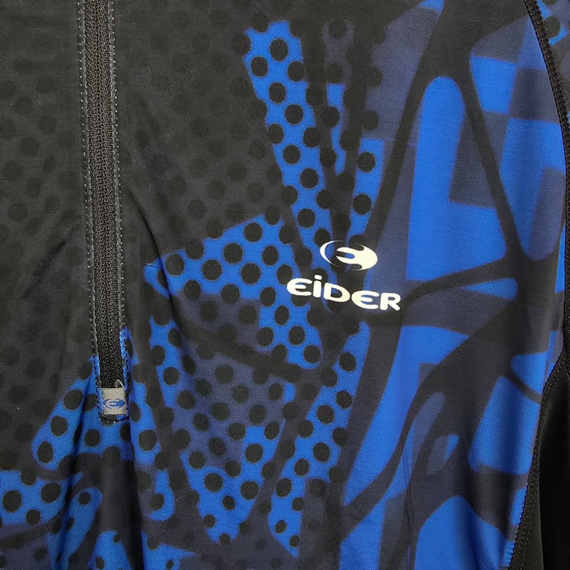 아이더 Eider 기능성 반집업 티셔츠 블루/블랙 L 상품이미지3