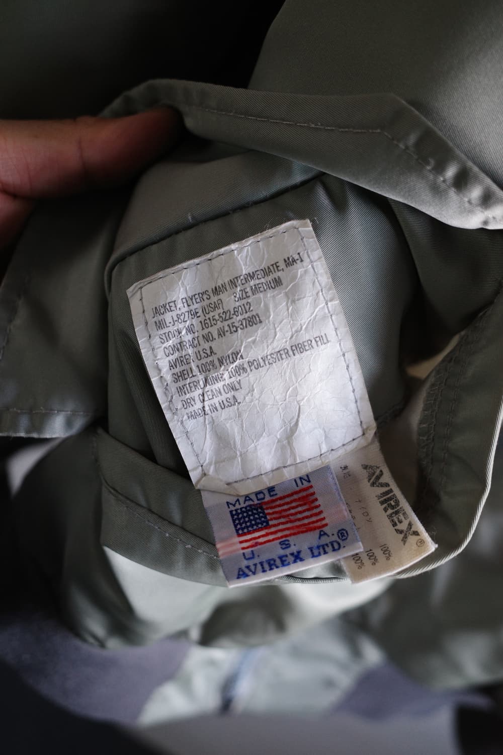 아비렉스 MA-1 플라이트 자켓 상품이미지10
