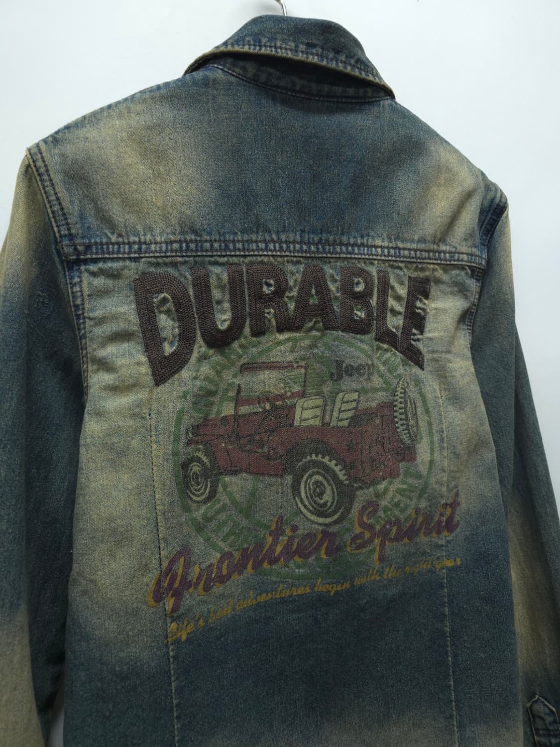 지프 빈티지 워싱 백로고 자수 데님 셔츠 (44) 상품이미지8