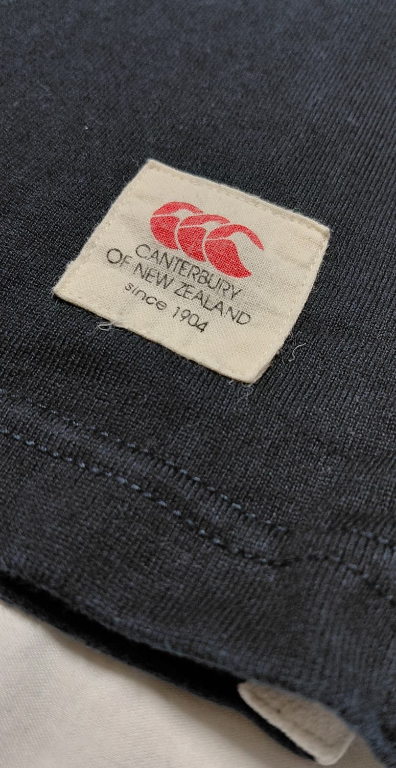 [XL] 캔터베리 오브 뉴질랜드 자수 패치 반팔 럭비 셔츠 (네이비) 상품이미지6
