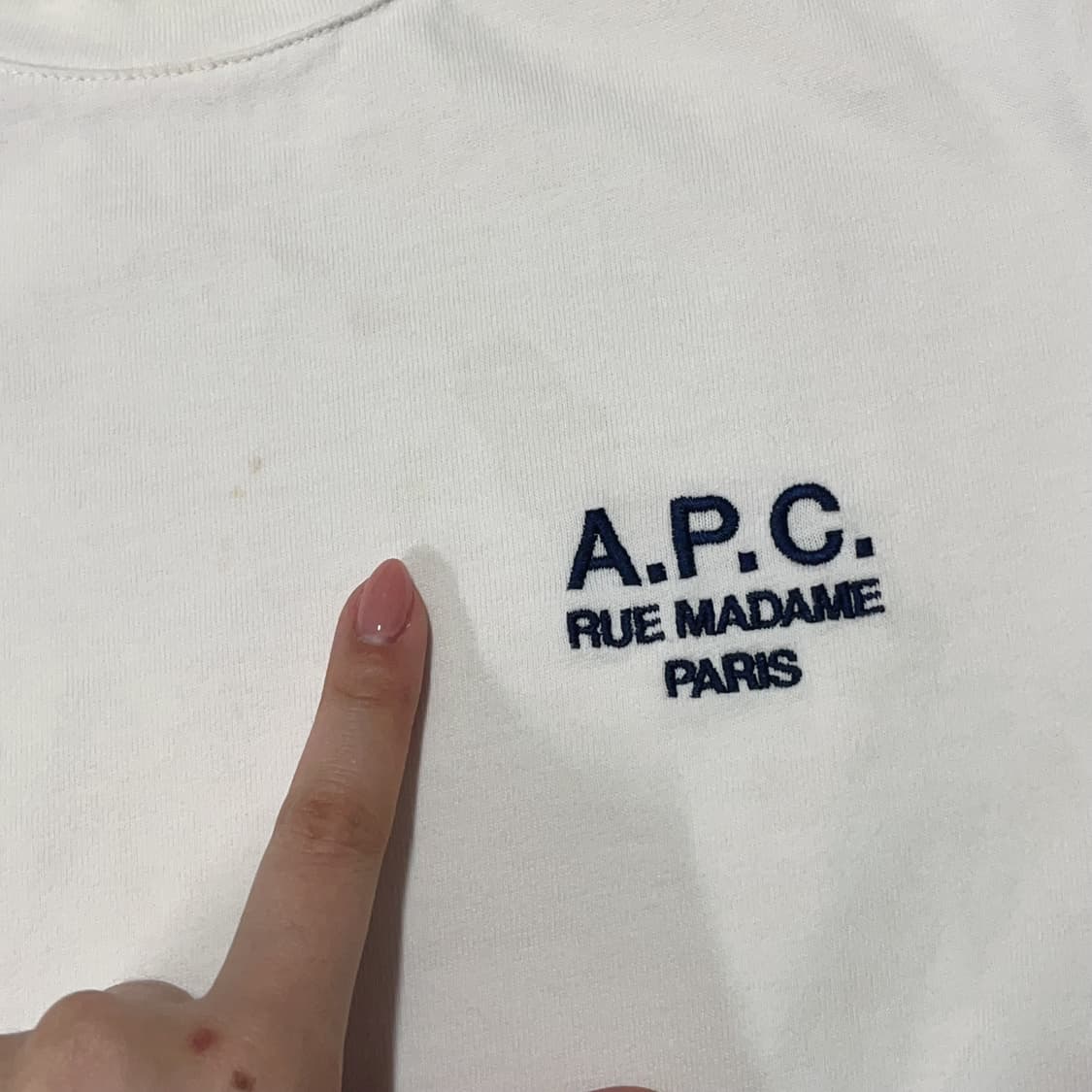 [정품] 아페쎄 화이트 RUE MADAME PARIS 반팔티 [ S ] 상품이미지7