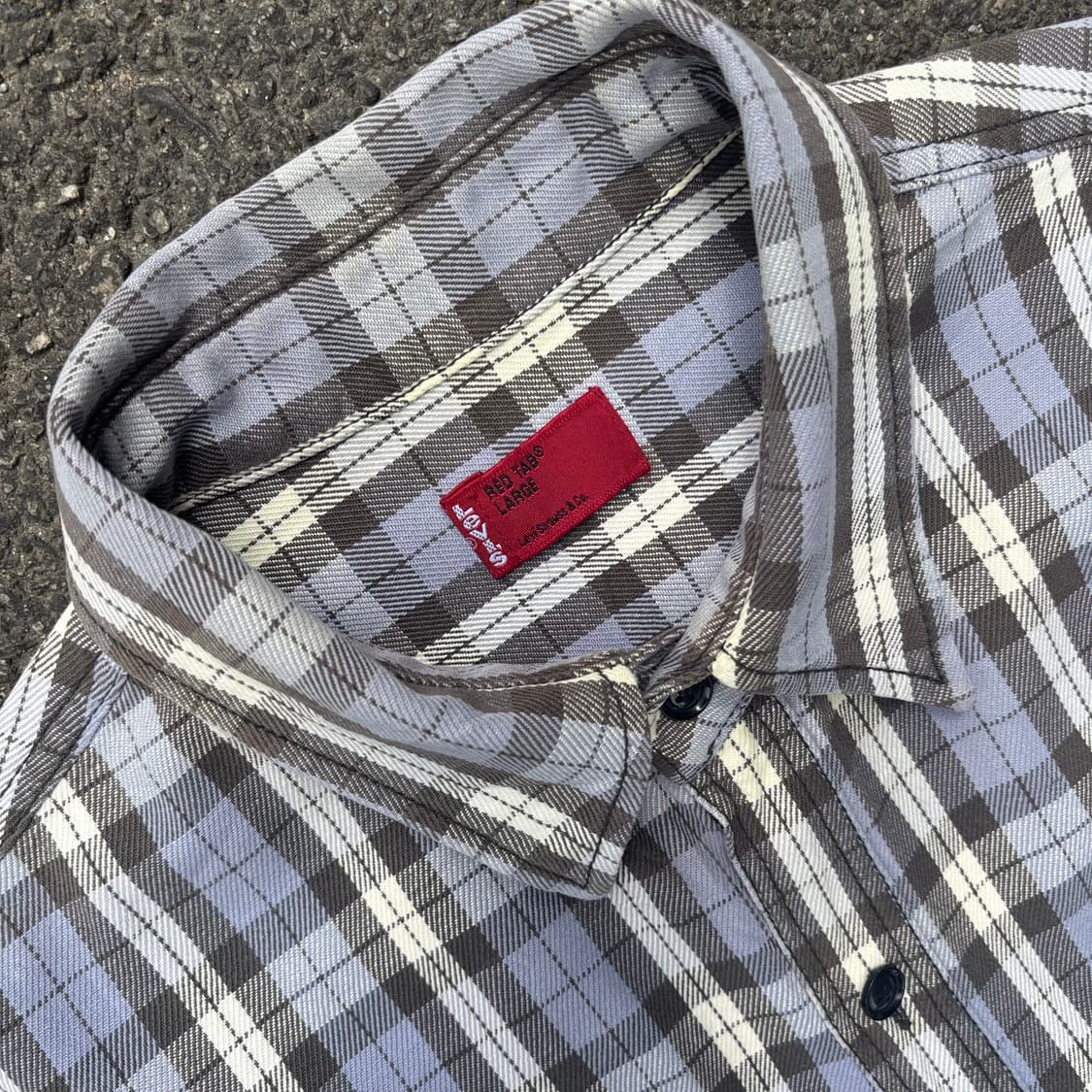00년대 리바이스 헤비코튼 체크 셔츠 상품이미지3