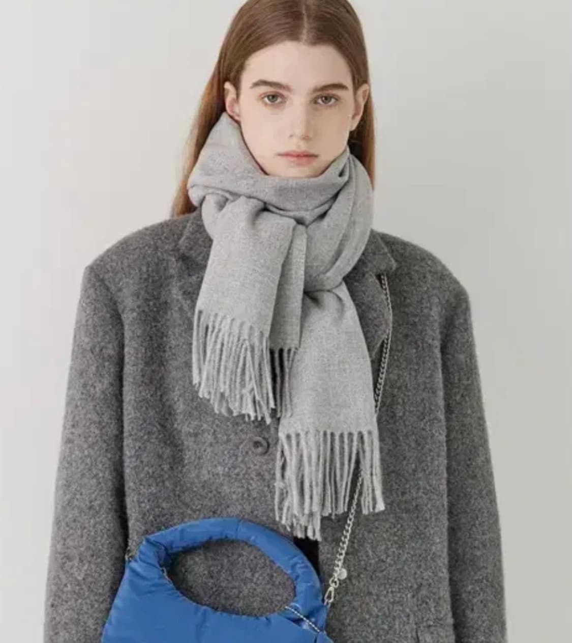 제이에스티나 그레이 머플러 목도리 상품이미지2