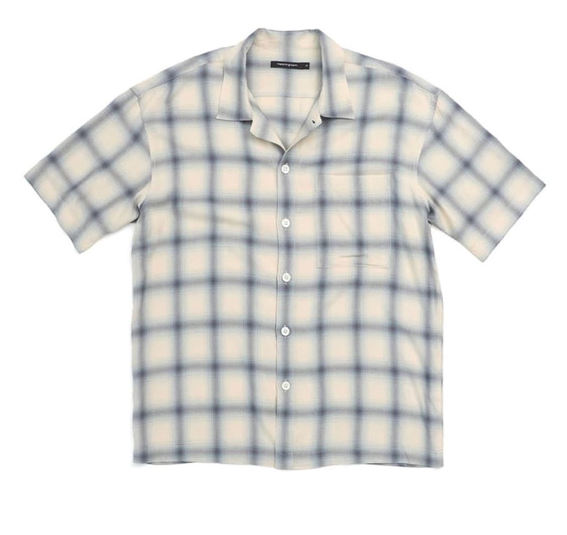 해칭룸 박스 셔츠 옴브레 체크 스카이 블루 4 상품이미지1