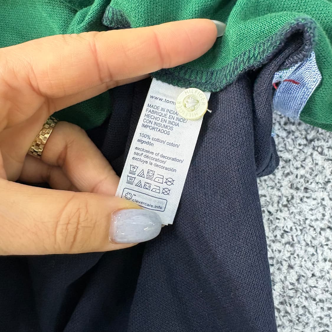 XL 타미힐피거 배색 카라티 반팔티 0316J 상품이미지4