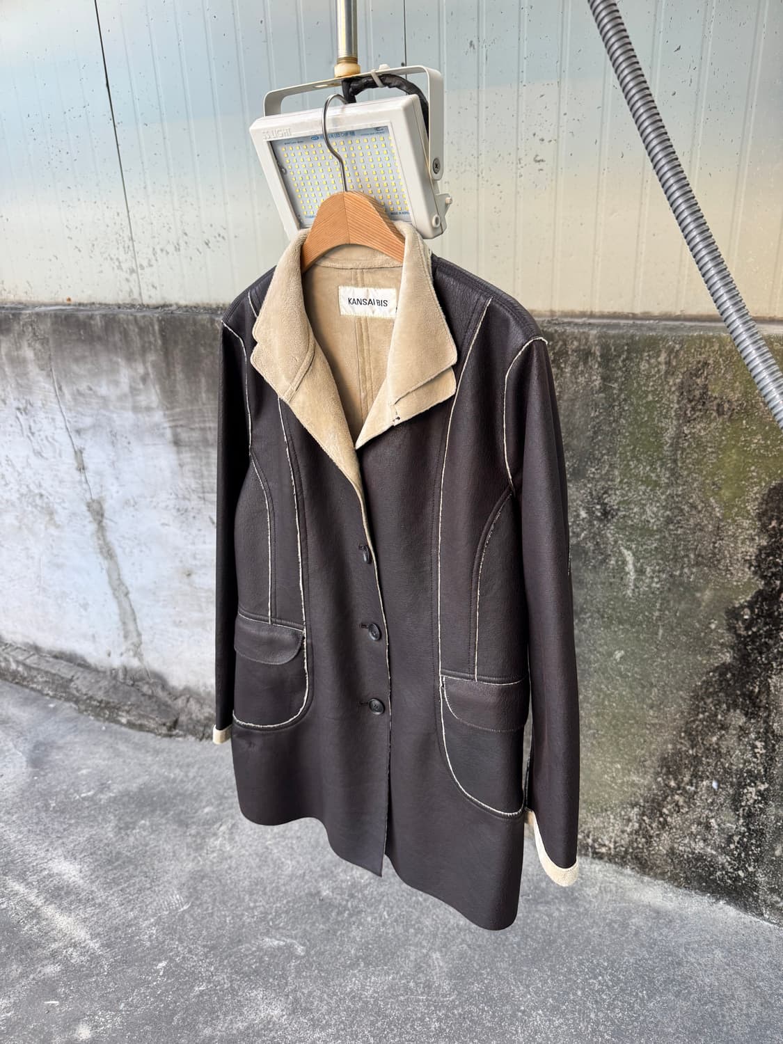 간사이 야마모토 더블 넥 무스탕 상품이미지3