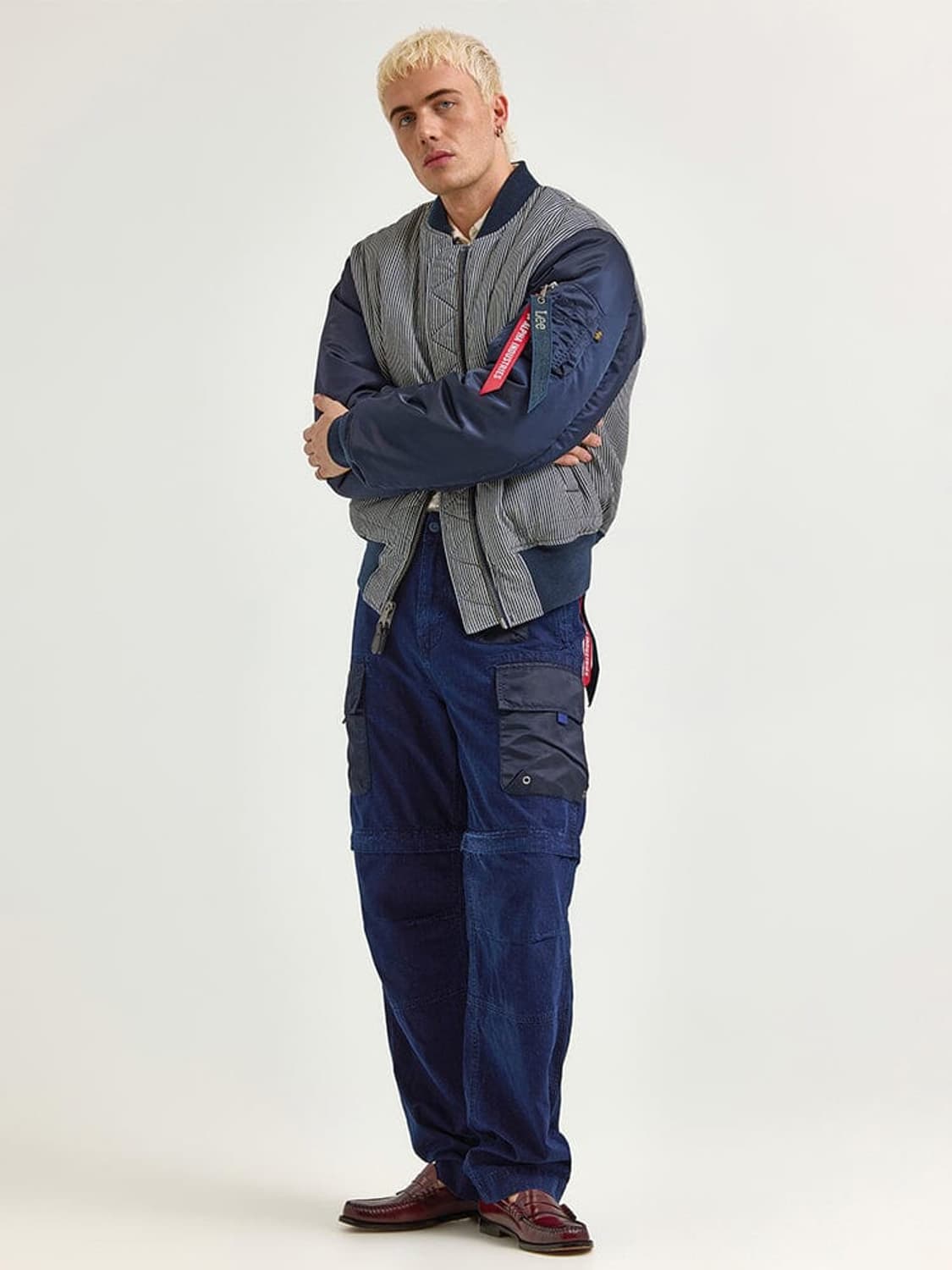 알파인더스트리 x LEE 콜라보 MA-1 데님 블루종 자켓 상품이미지8