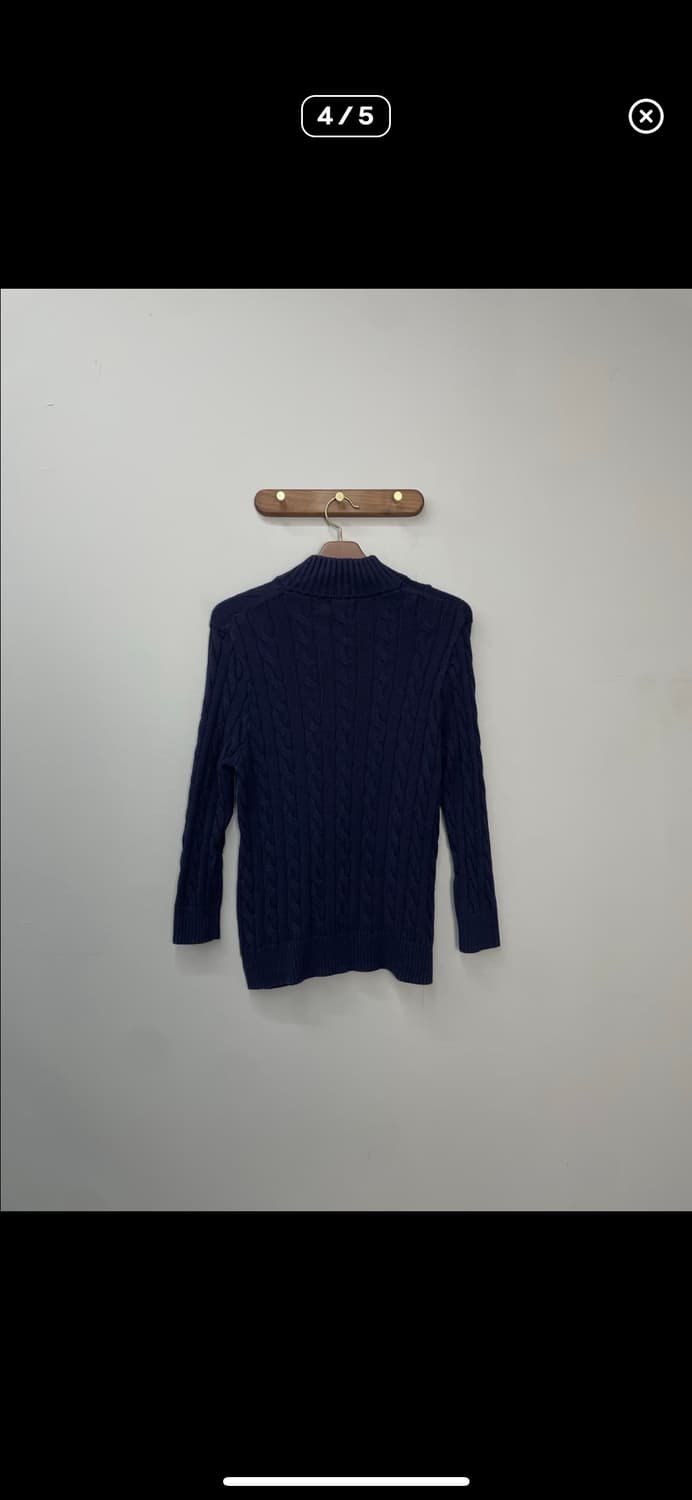 폴로랄프로렌 코튼 케이블 네이비 하프집업 스웨터 A3007 상품이미지4