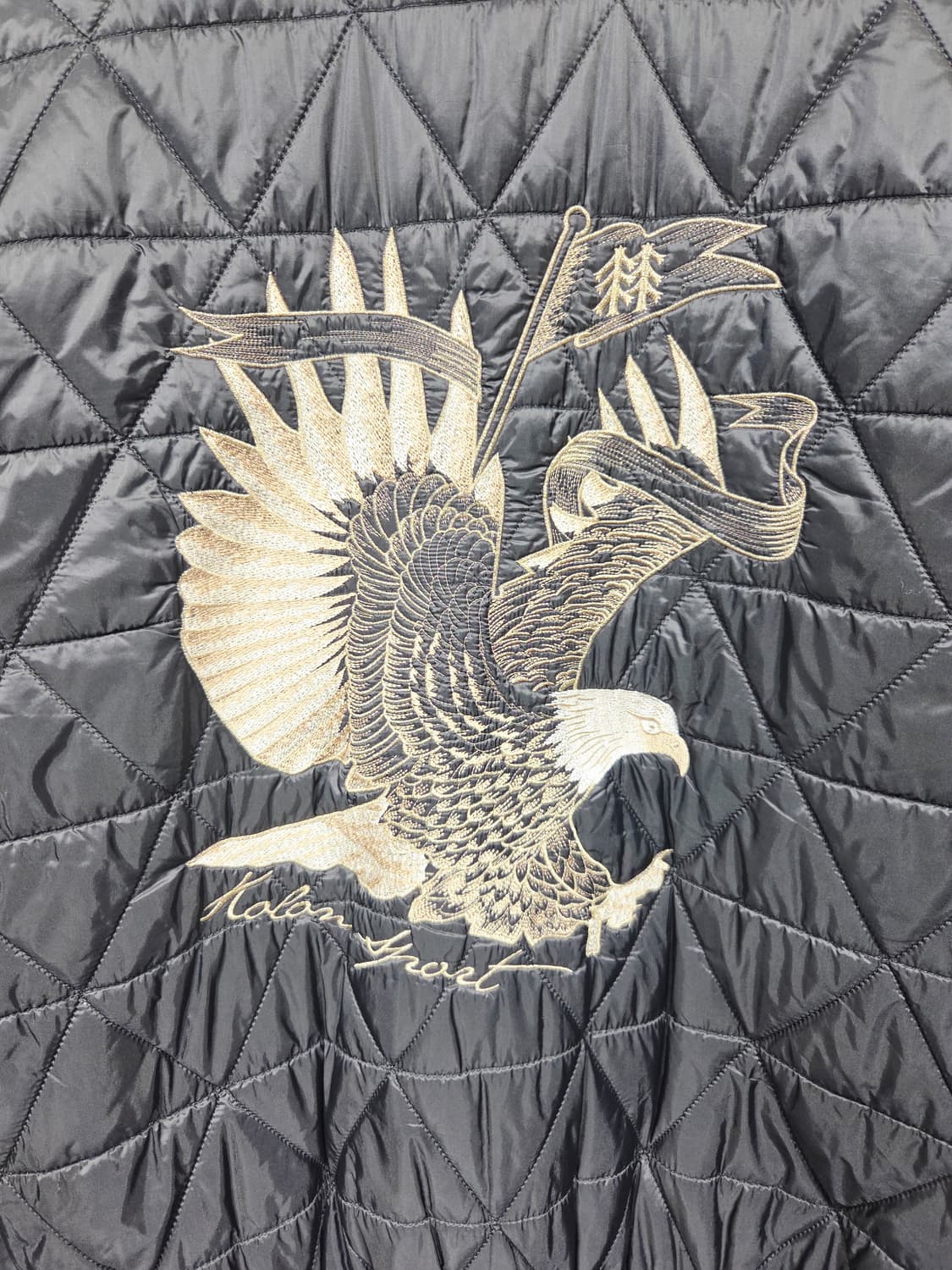 코오롱스포츠 이글 자수 퀄팅 블루종 자켓 상품이미지7