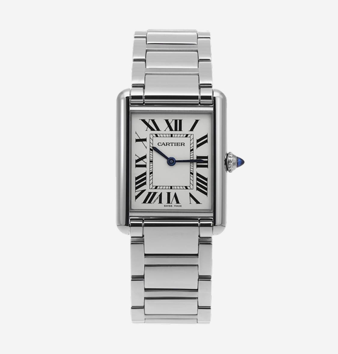 까르띠에 탱크 머스트 워치 라지 쿼츠 스틸 브레이슬릿 스틸 상품이미지1