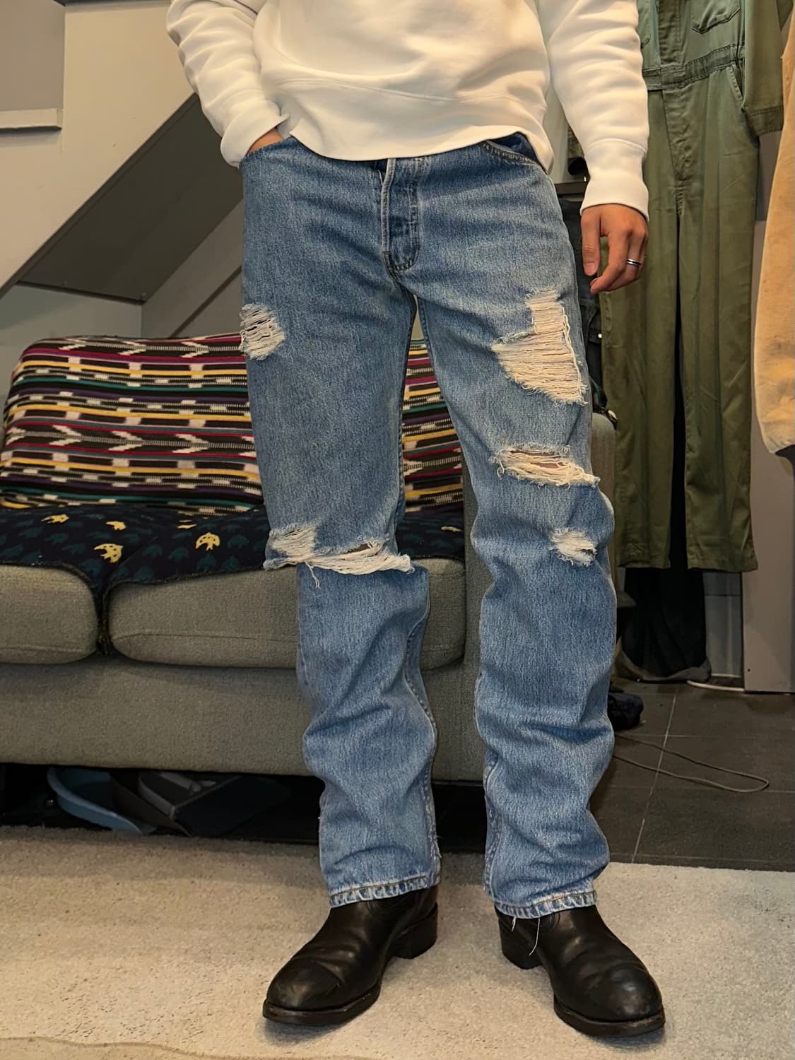 90’s Levi’s 501 552 Detroit denim pants 상품이미지1