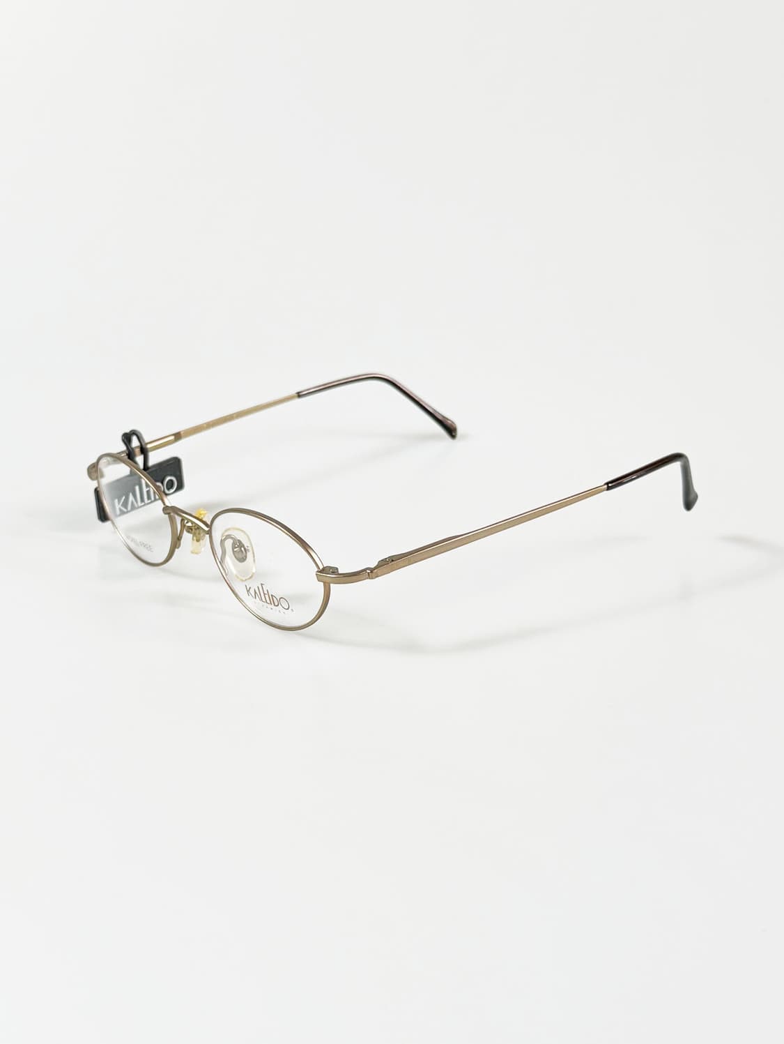 90s KALEIDO 슬림 오벌 골드 메탈 빈티지 안경 상품이미지3