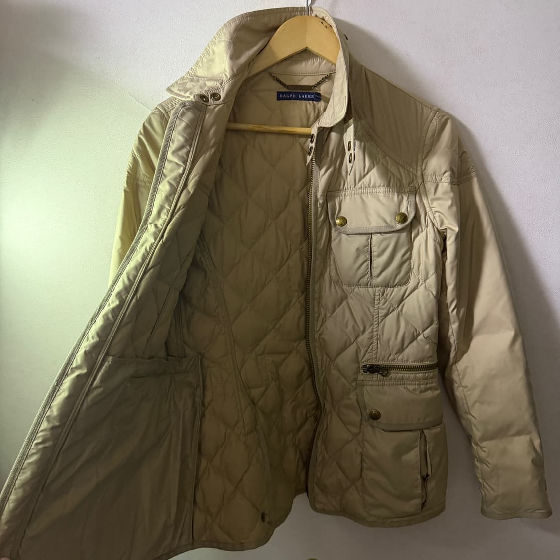 랄프로렌 여성 퀄팅 점퍼 베이지 M (여성 55정도) 상품이미지6