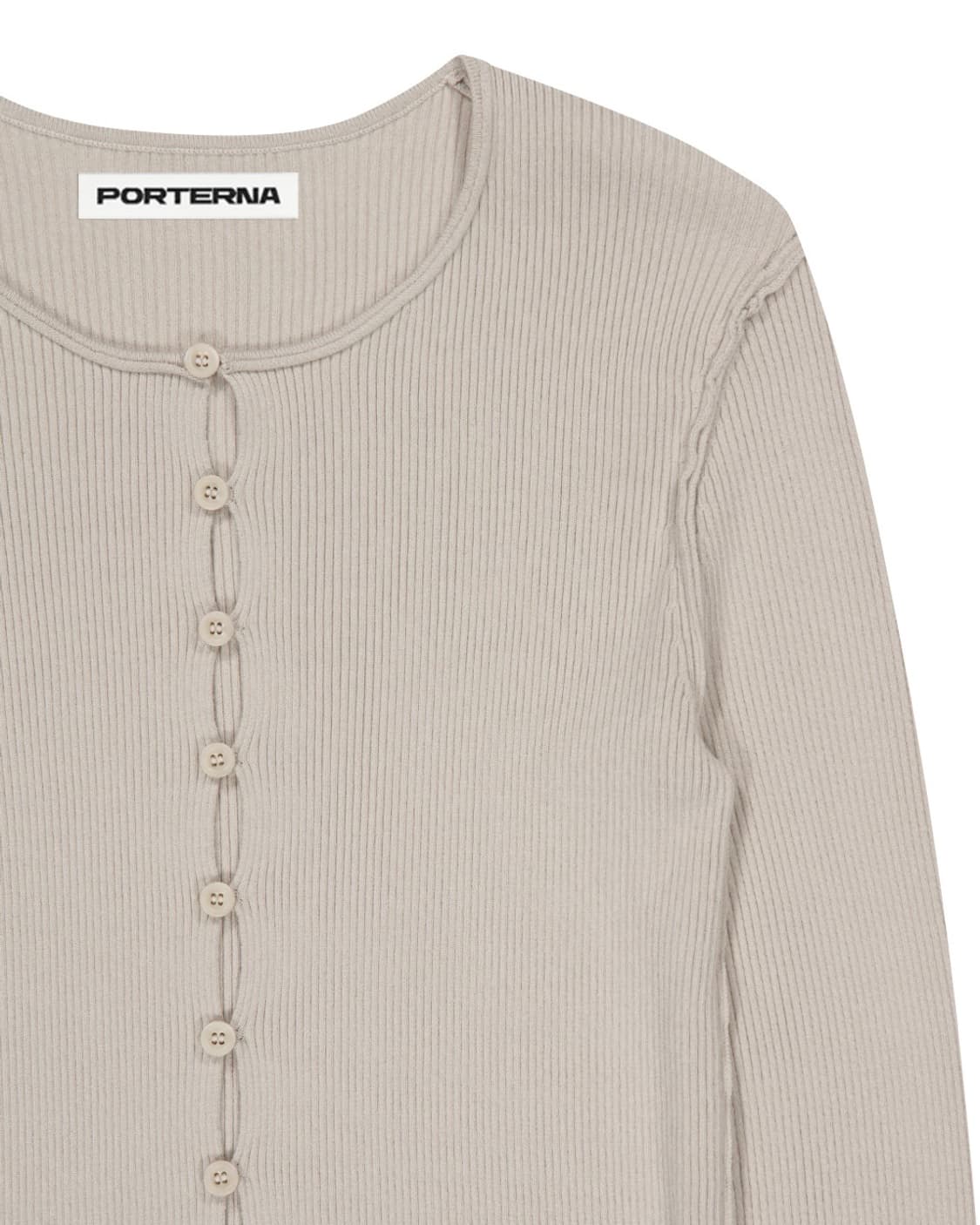 포르테나 porterna ribbed button cardigan 가디건 상품이미지7