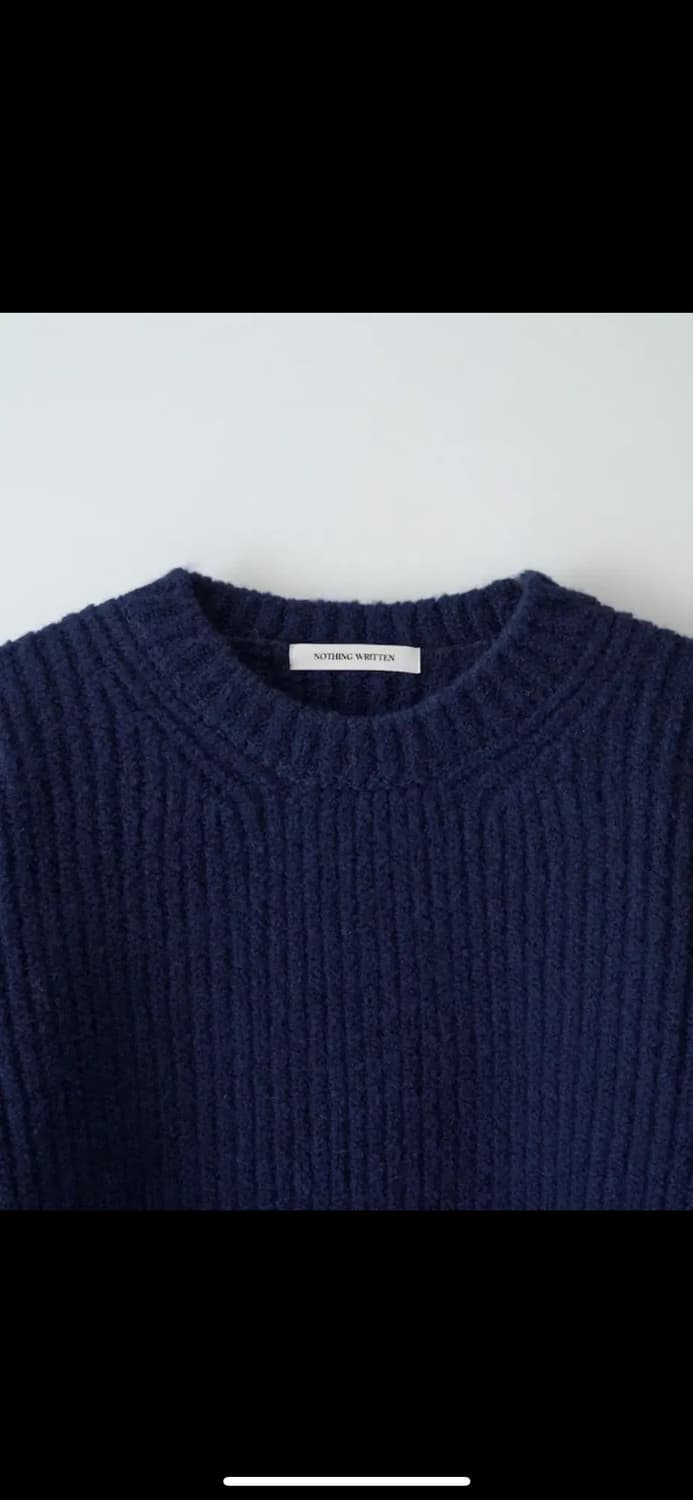 낫띵리튼 Tobu Volume Wool Knit 네이비 상품이미지2