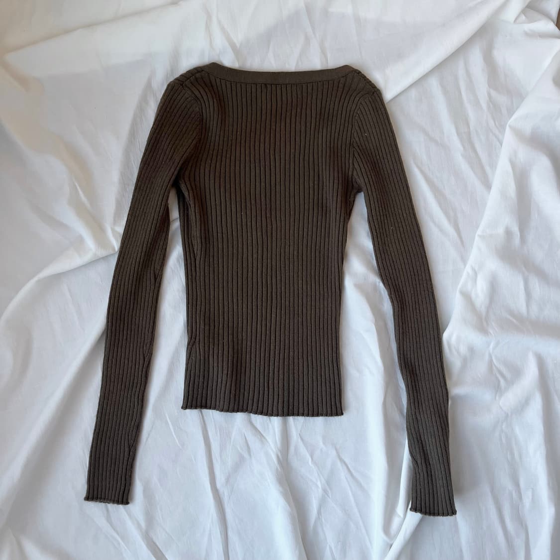 Khaki brown v-neck knit 상품이미지7