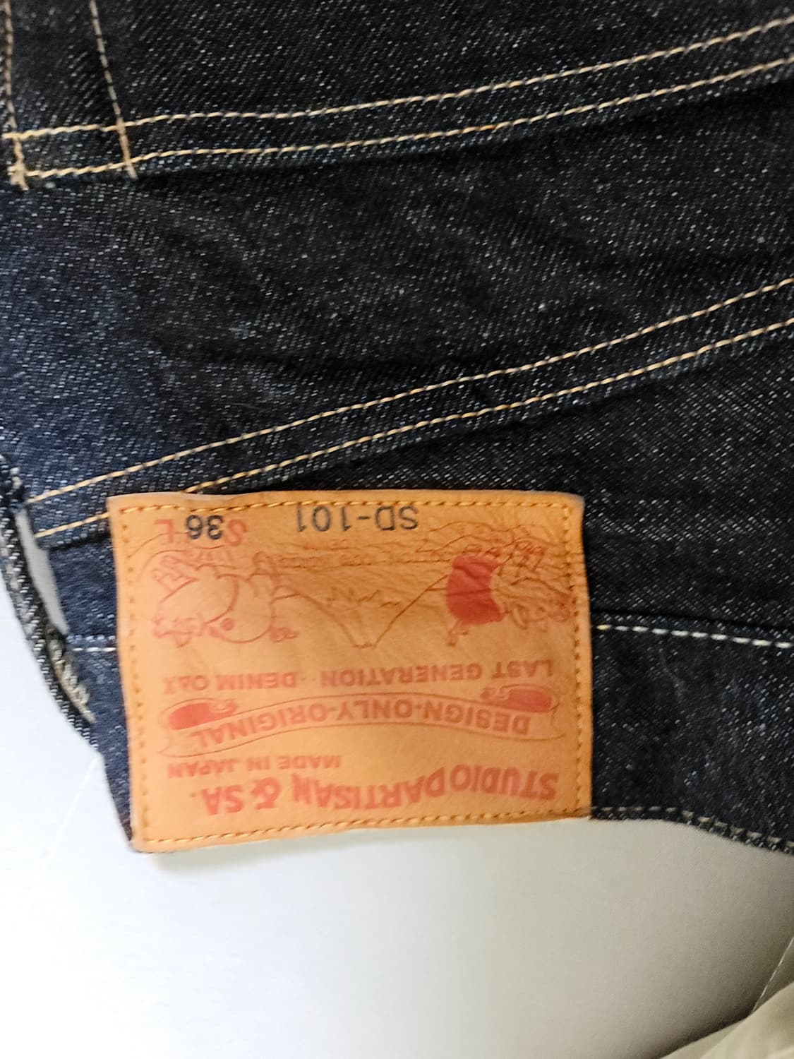 스튜디오다치산 SD-101 셀비지 데님 원워시 36사이즈 상품이미지8