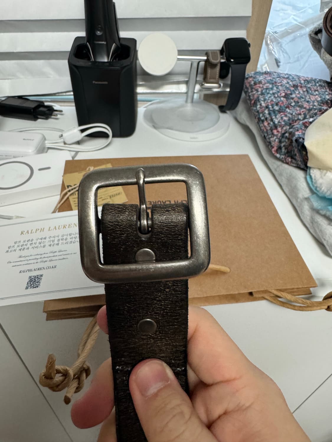 Rrl 더블알엘 핸드버니시 블랙 36  상품이미지4