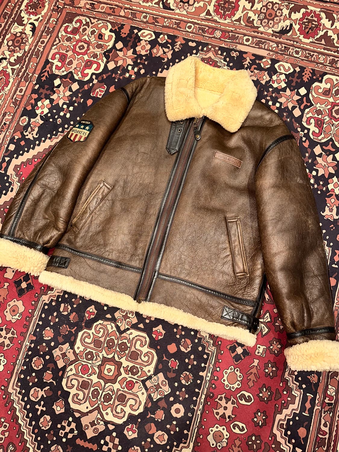 ( XL-2XL ) B3무스탕 밀리터리 워크웨어 아메카지 가죽자켓  상품이미지6